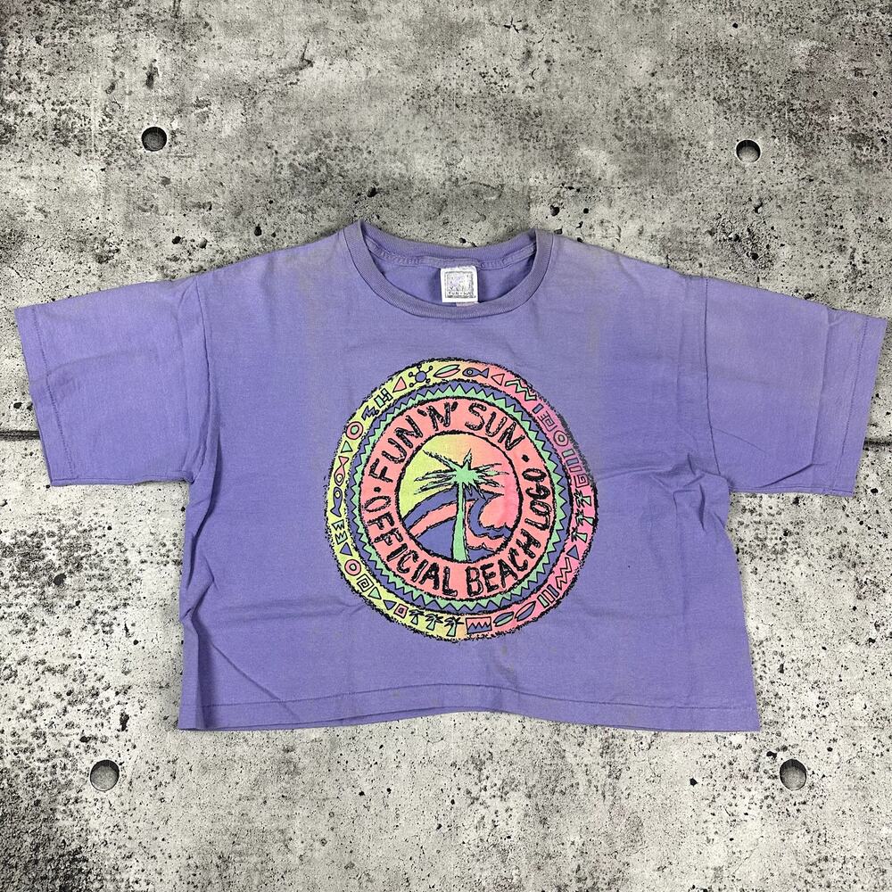 Vintage Crop Top Shirt Fun n The Sun (20x19) M/L Crop